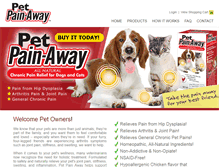 Tablet Screenshot of pet-pain-away.com